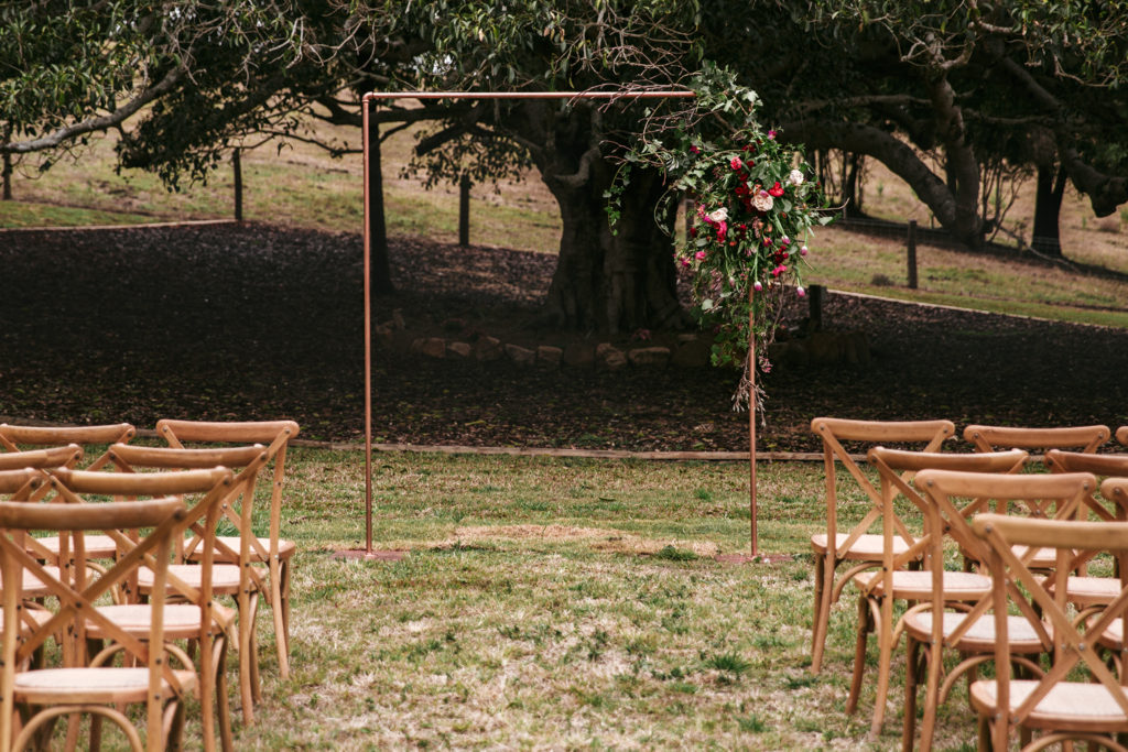 Ceremony set up by Brisbane wedding planner
